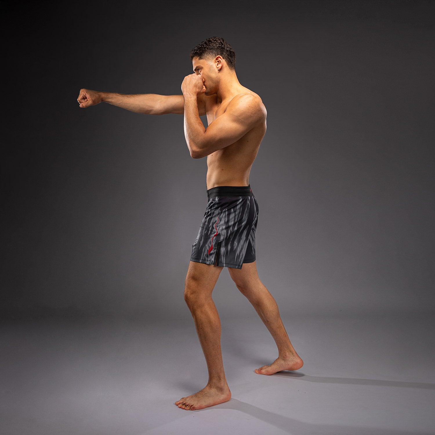 Venum Demon Fight Shorts - Black/Grey  product-type_MMA Shorts Venum