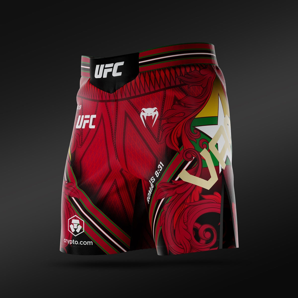 Men's UFC Adrenaline Unrivaled by Venum Red Josh Van Short Fit Fight Short