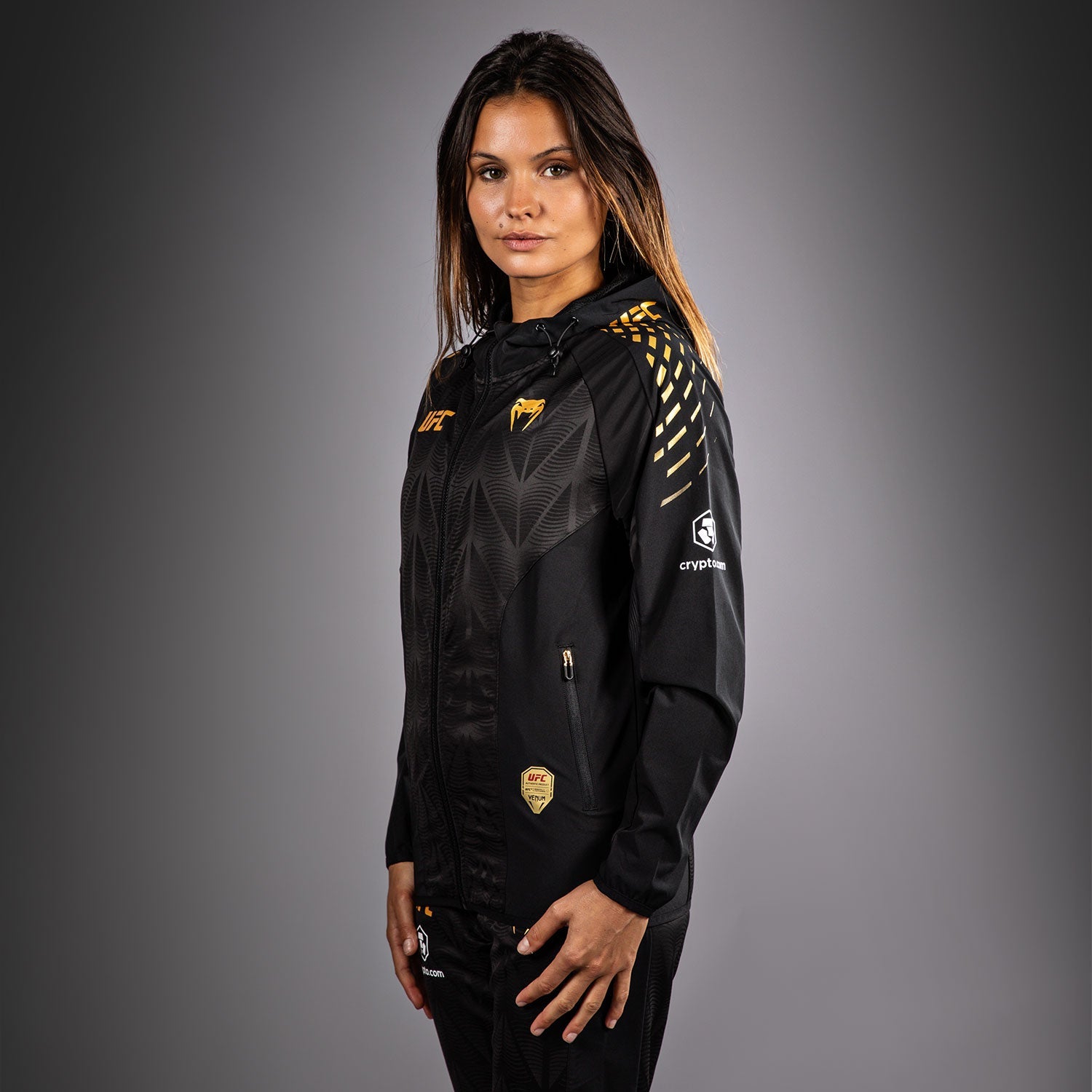 Women's UFC Zenith by Venum Champion Authentic Fight Night Walkout Hoodie Personalized