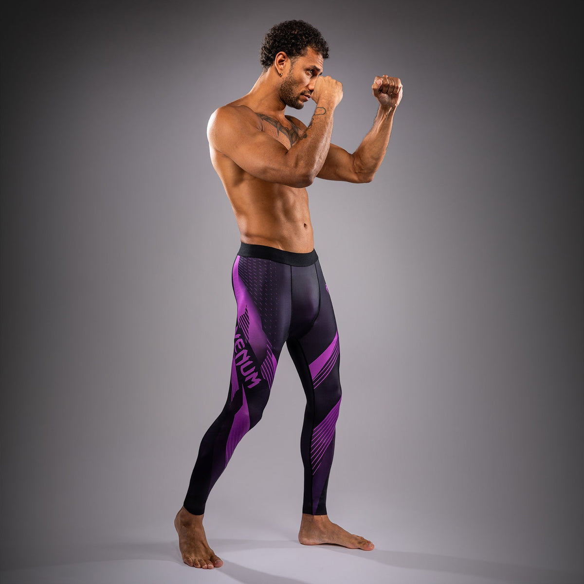 Venum No-Gi 6.0 Spats - Black/Purple  product-type_Compression Pants Venum