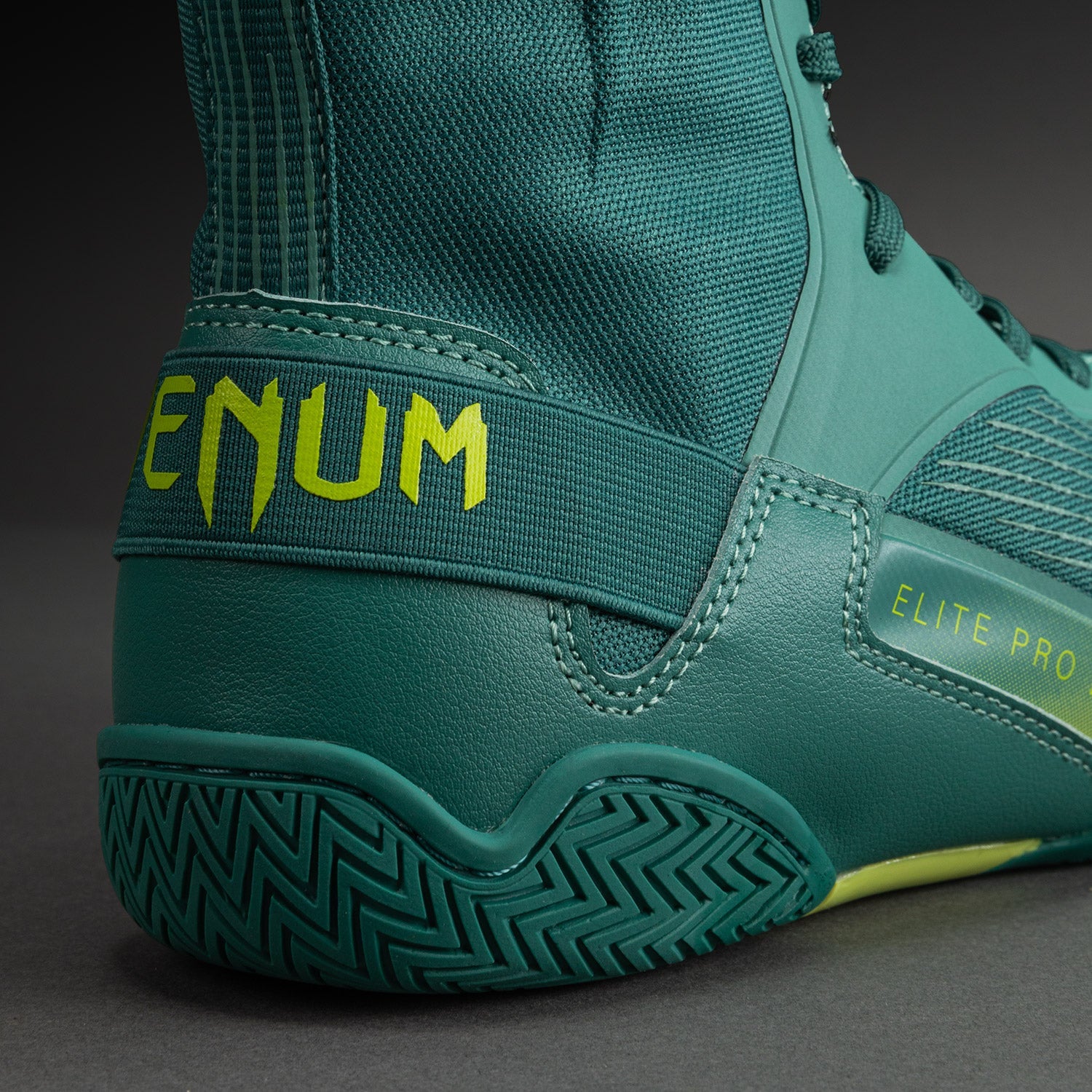 Venum Elite Neo Boxing Shoes - Green/ Neon Yellow  product-type_Boxing shoes Venum