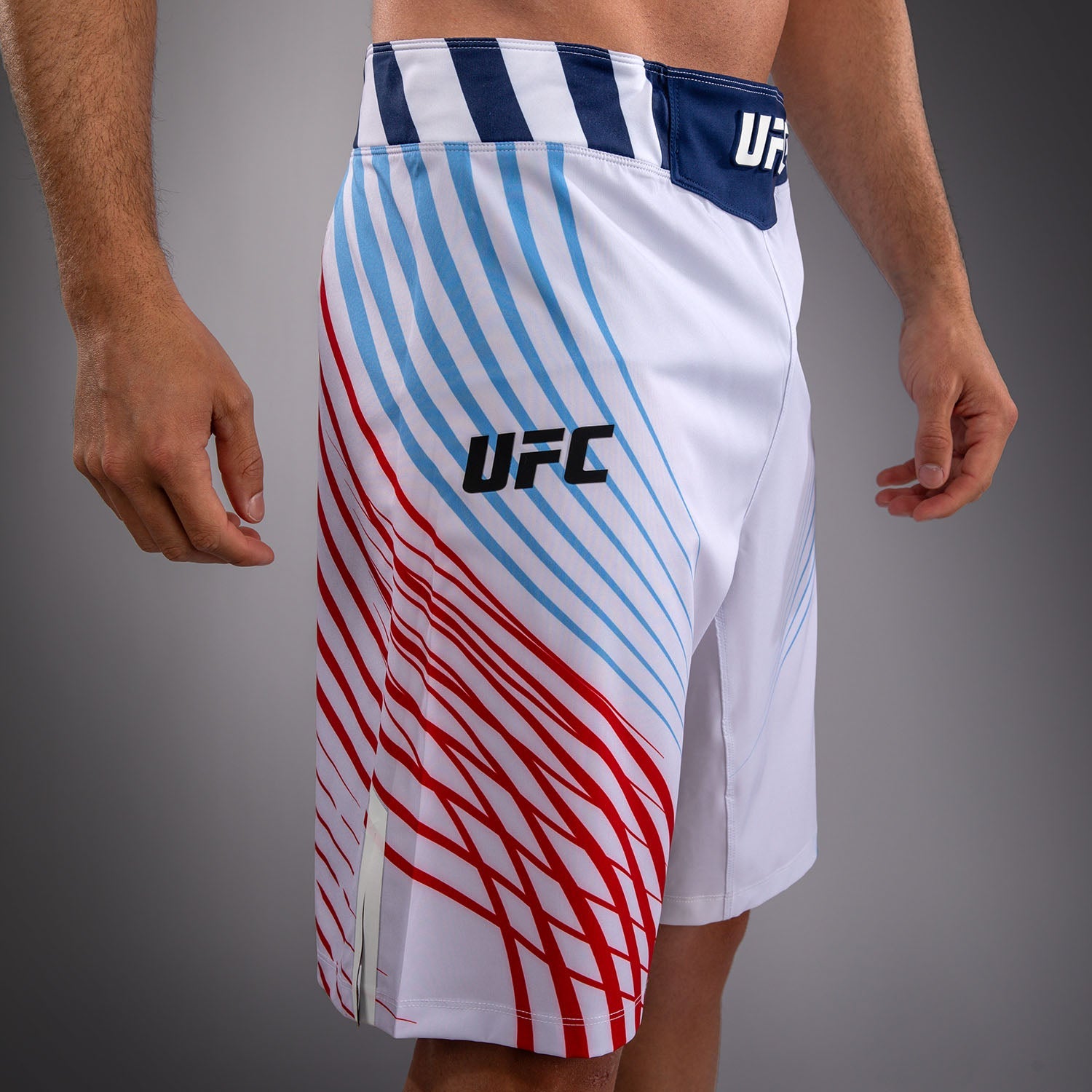 Men's UFC Freedom 250 by Venum White Authentic Fight Night Long Fit Fight Short - Fighter