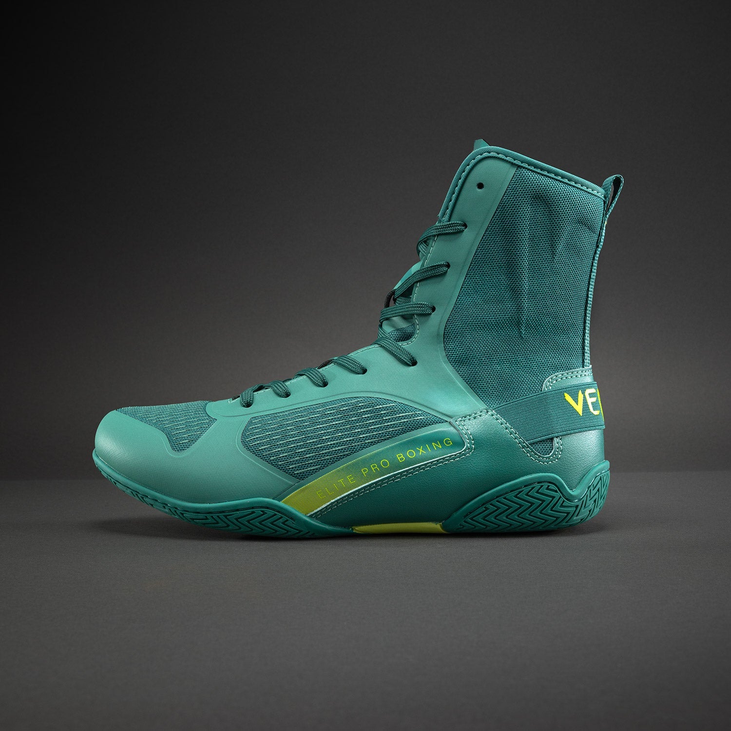 Venum Elite Neo Boxing Shoes - Green/ Neon Yellow  product-type_Boxing shoes Venum