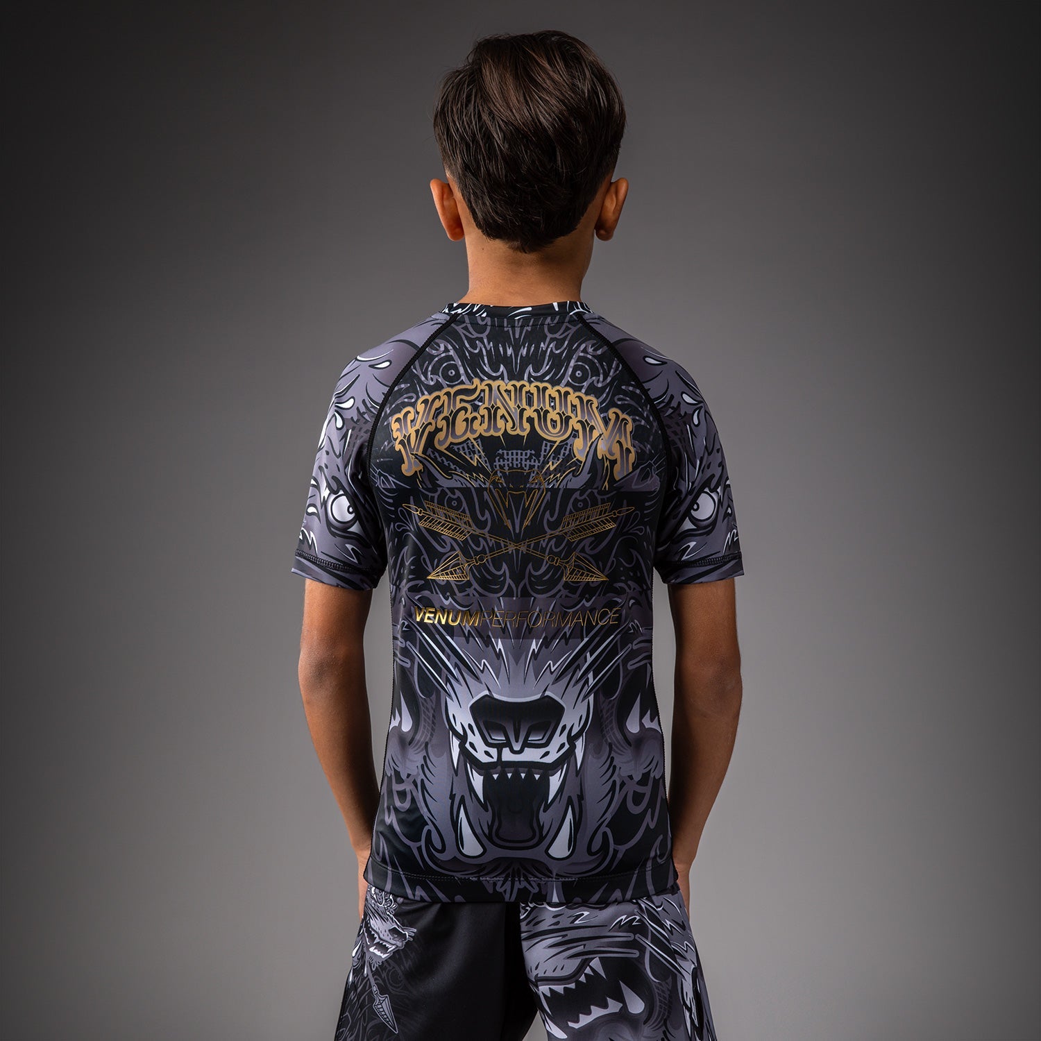 Venum Wolf Atak Kids Short Sleeve Rashguard