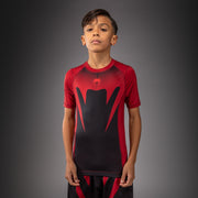 Venum Attack Kids Short Sleeve Rashguard - Black/Red  product-type_Compression T-Shirts Venum