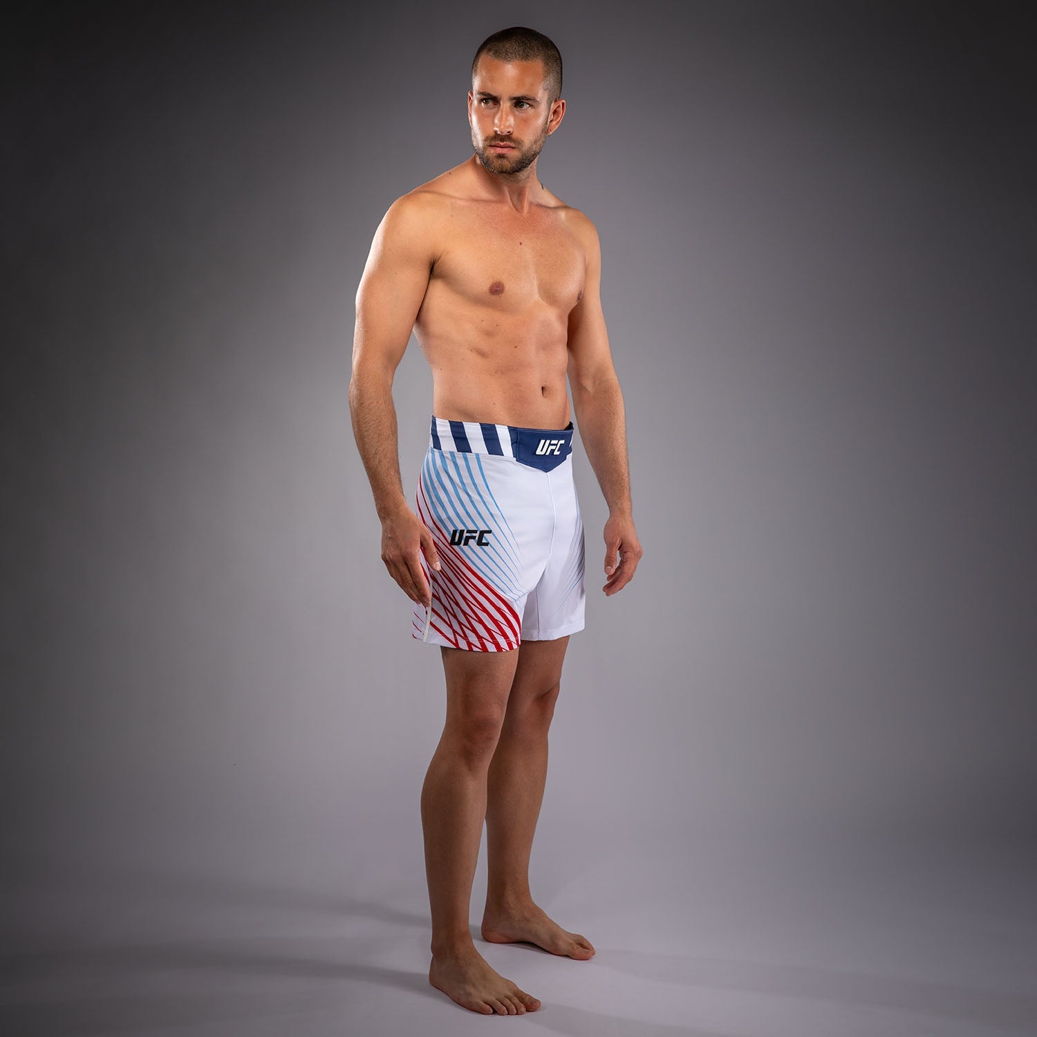 Men's UFC Freedom 250 by Venum White Authentic Fight Night Short Fit Fight Short - Fighter