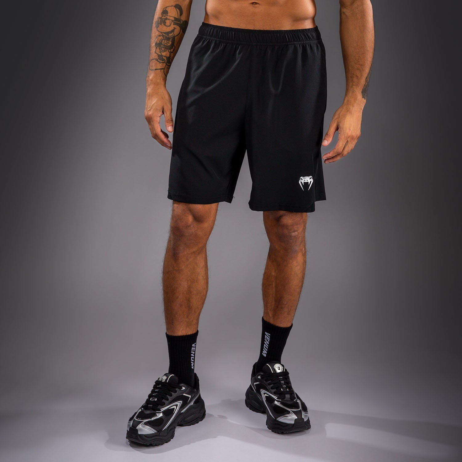 Venum Contender Training Shorts - Black/Silver  product-type_Training shorts Venum