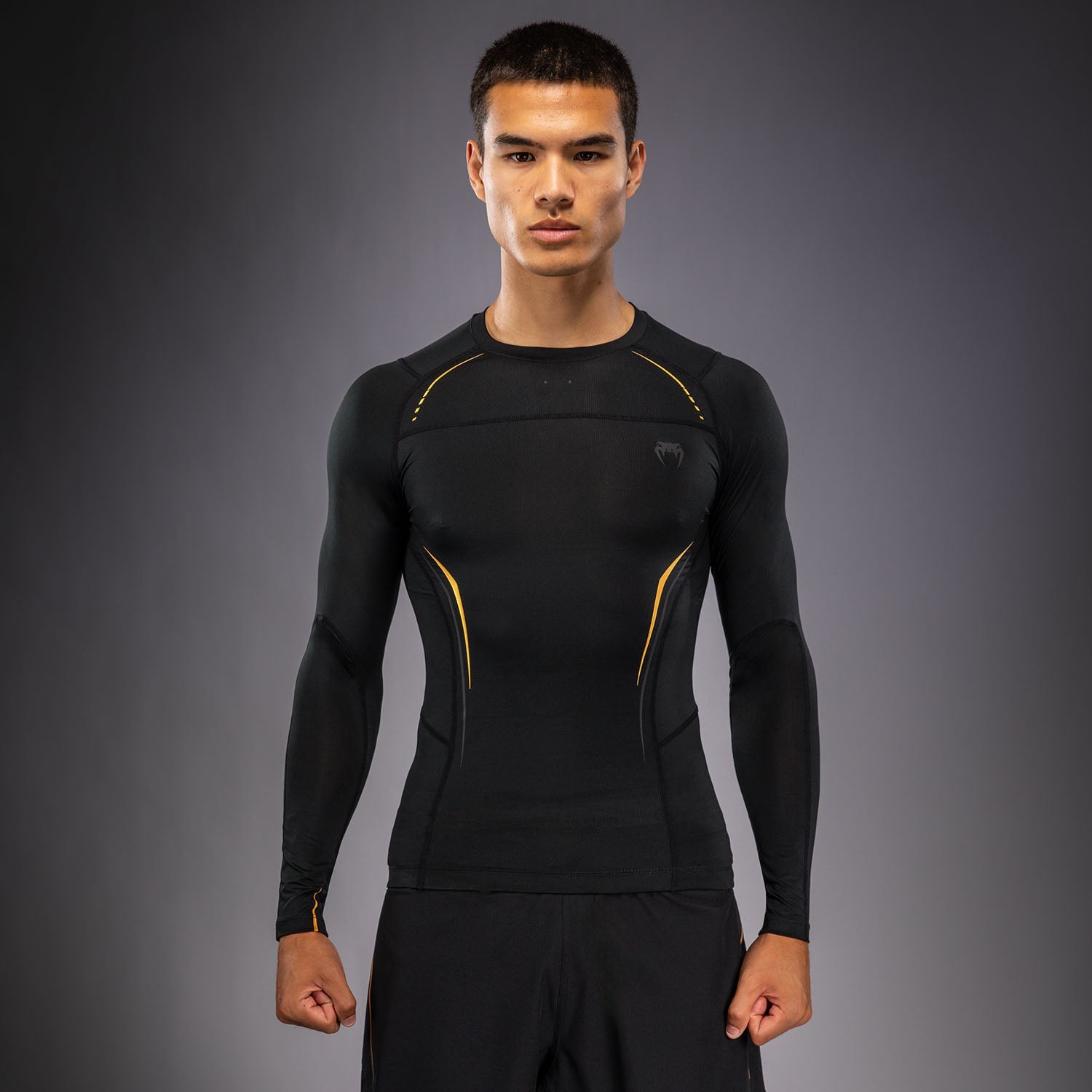 Venum G-Core Long Sleeve Rashguard - Black/Gold  product-type_Compression T-Shirts Venum