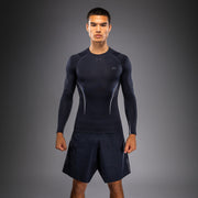 Venum G-Core Long Sleeve Rashguard - Navy Blue/White  product-type_Compression T-Shirts Venum