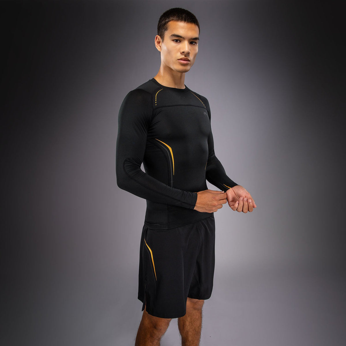 Venum G-Core Long Sleeve Rashguard - Black/Gold  product-type_Compression T-Shirts Venum