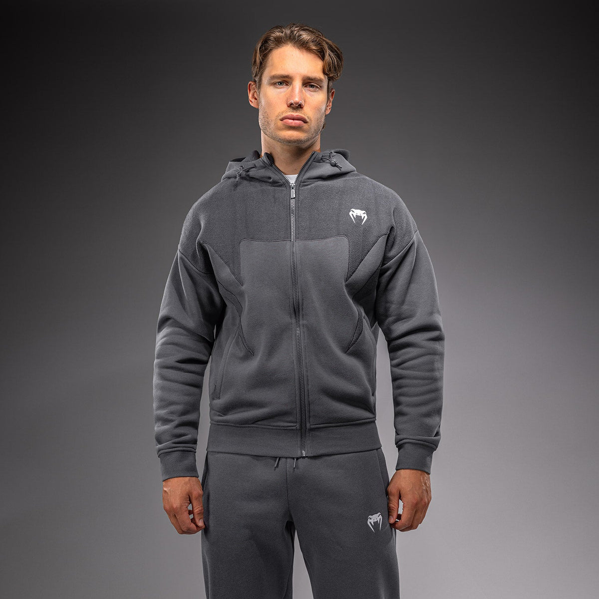 Venum Attack Fleece & Weave Track Jacket - Grey  product-type_Sweatshirts Venum