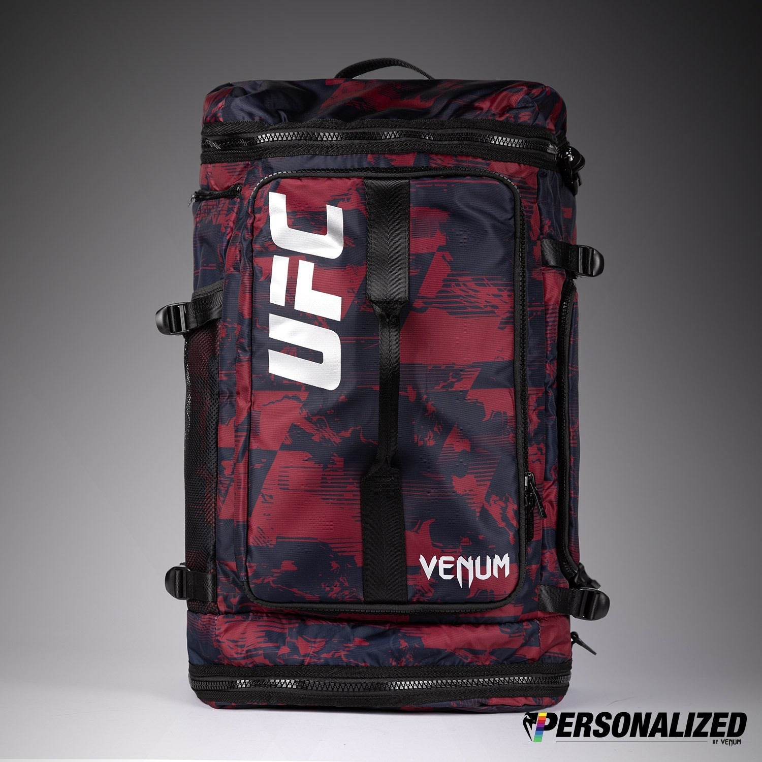 UFC Zenith by Venum Fight Week Sports Bags Navy Blue/Burgundy/Silver Personalized