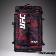 UFC Zenith by Venum Fight Week Sports Bags Navy Blue/Burgundy/Silver Personalized