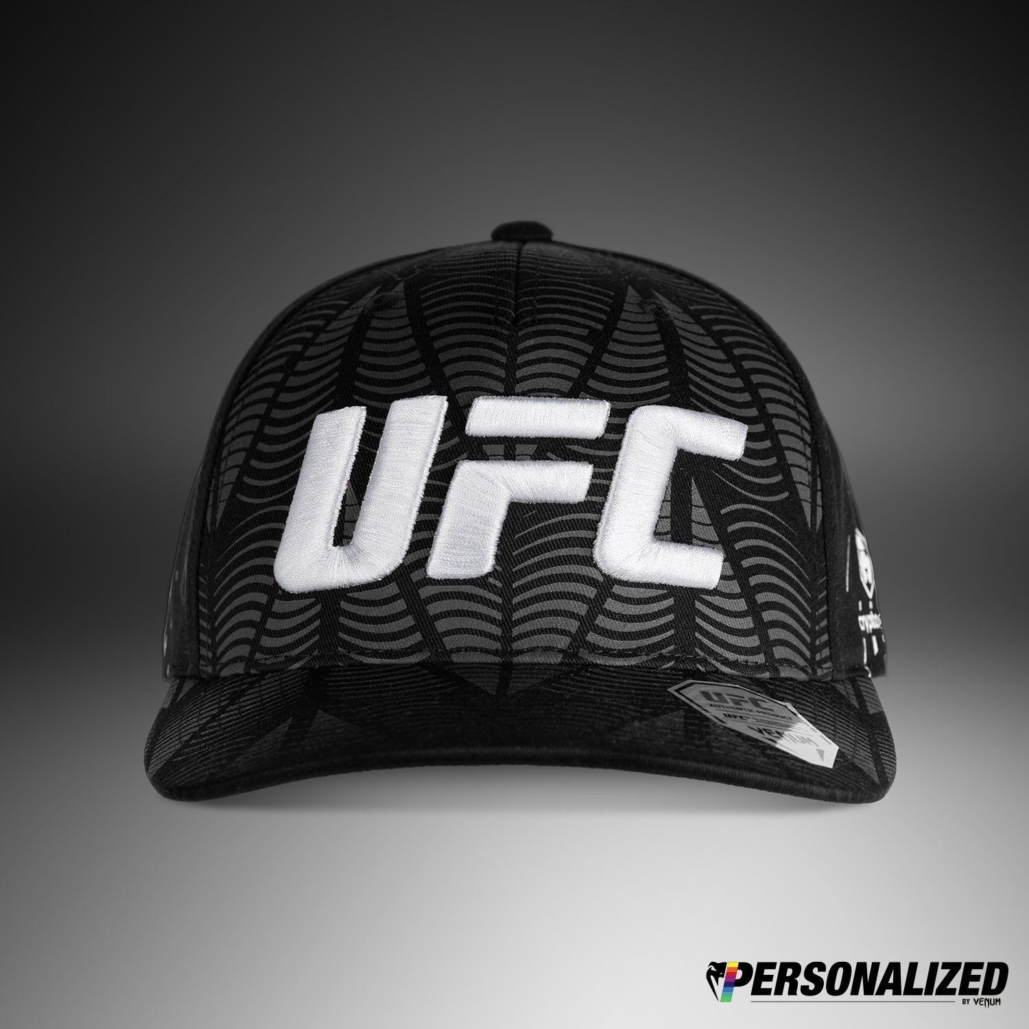 UFC Zenith by Venum Authentic Fight Night Cap - Black/White Personalized