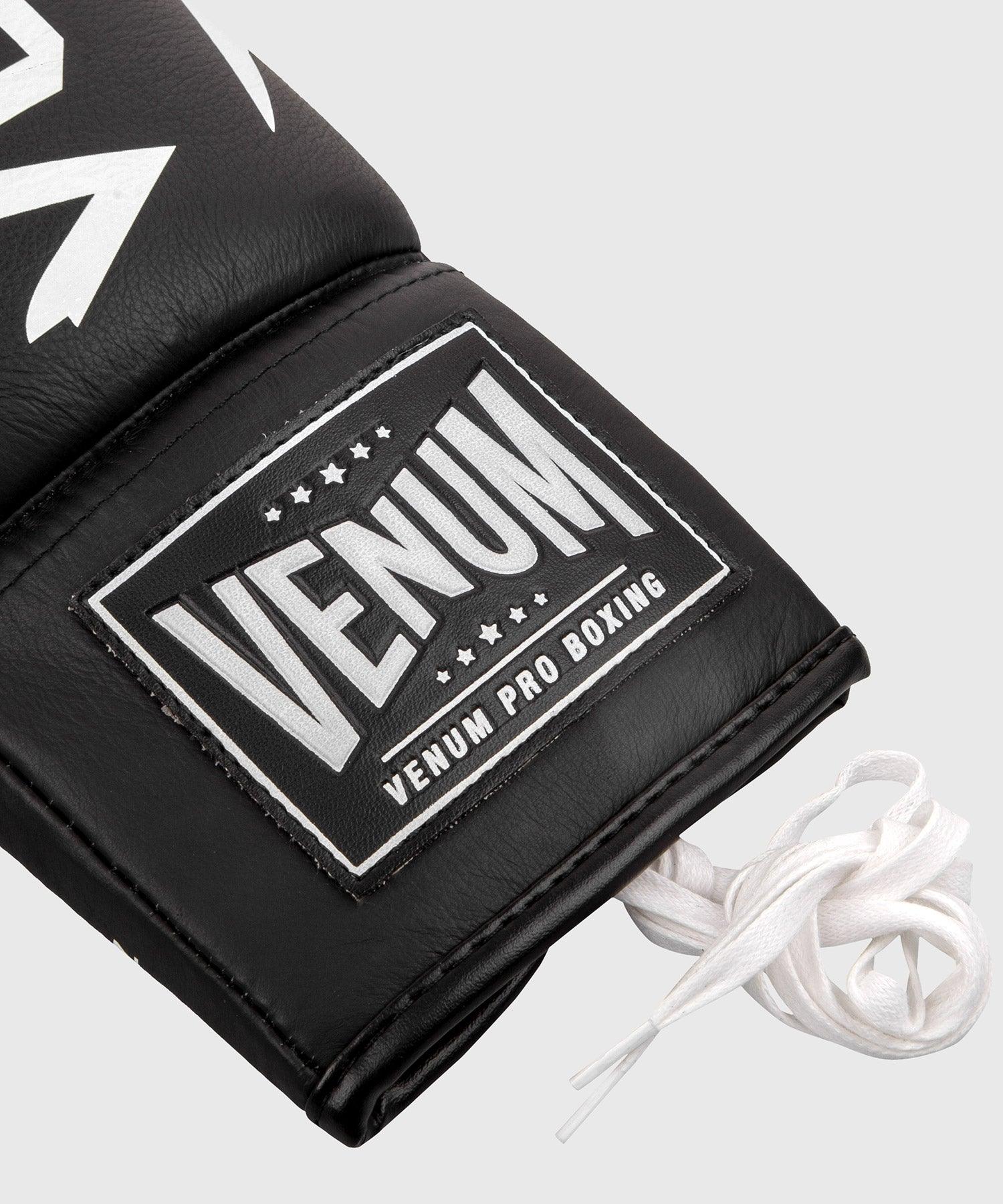 Venum Hammer Pro Boxing Gloves - With Laces - Black/White Picture 7