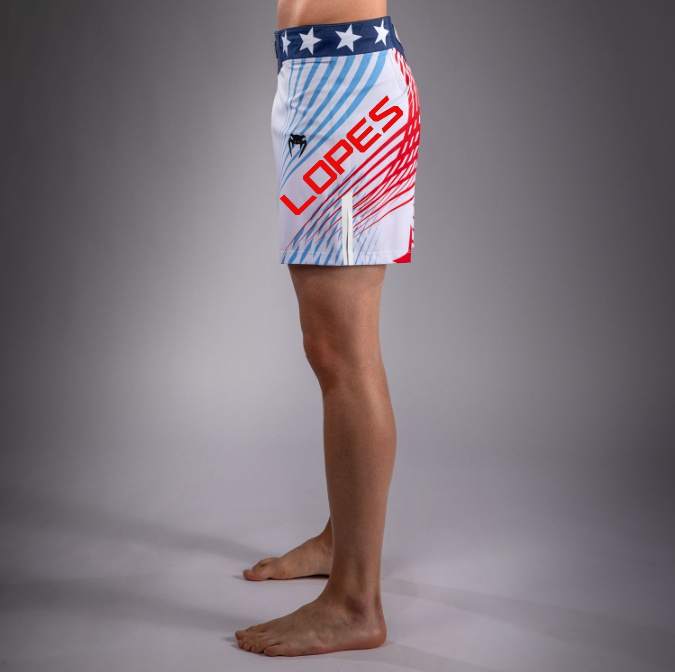 Men's UFC Freedom 250 by Venum White Authentic Fight Night Short Fit Fight Short - Fighter