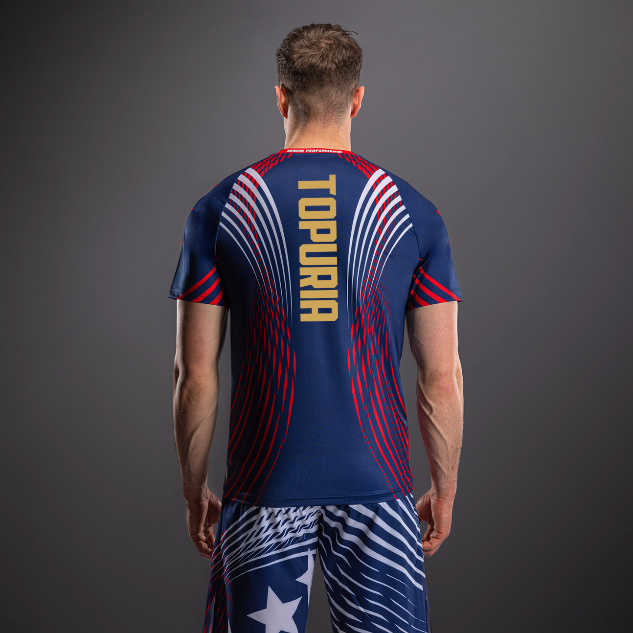 Men's UFC Freedom 250 by Venum Blue Authentic Fight Night Walkout Jersey - Fighter