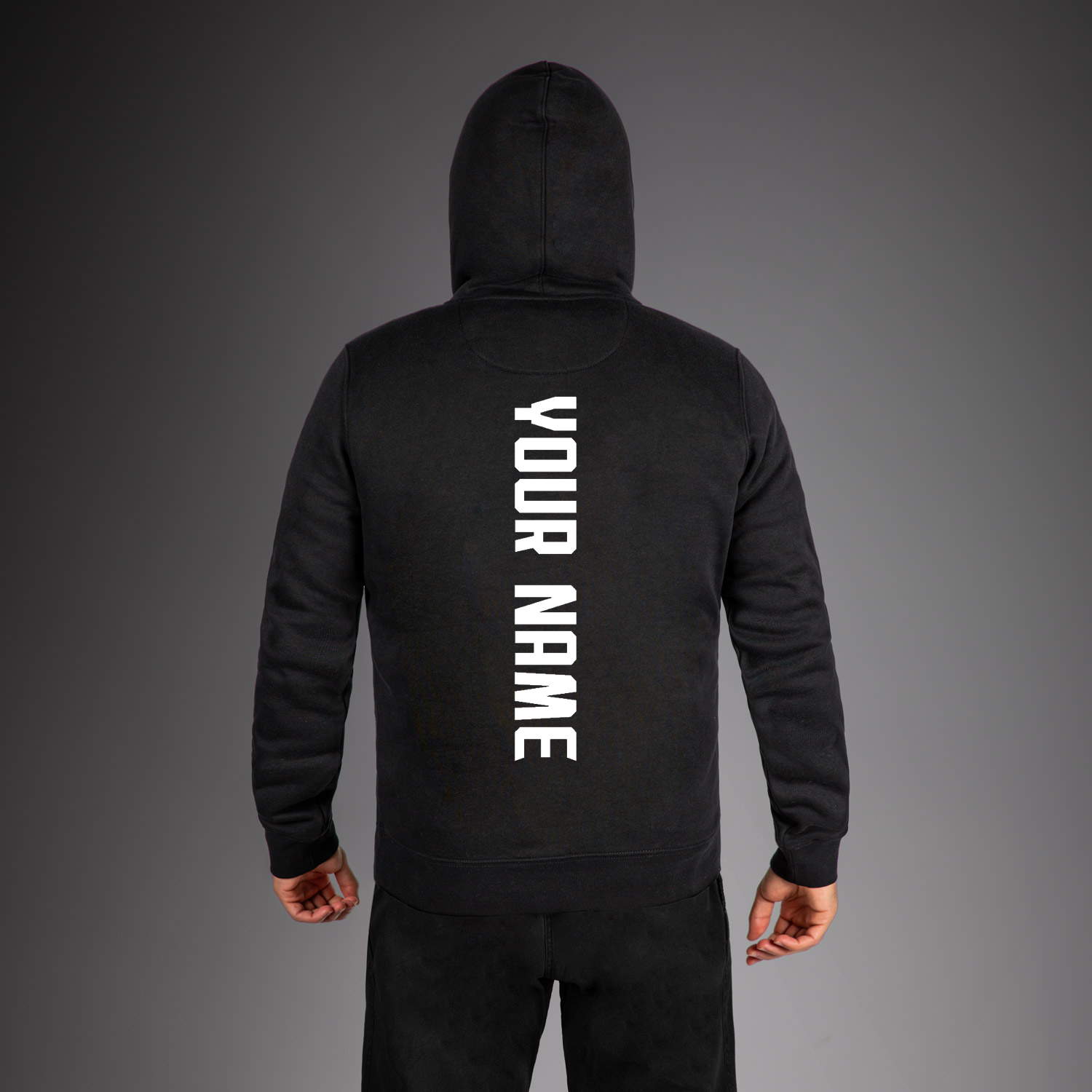 Men's UFC Zenith by Venum Replica Black Pullover Hoodie Personalized