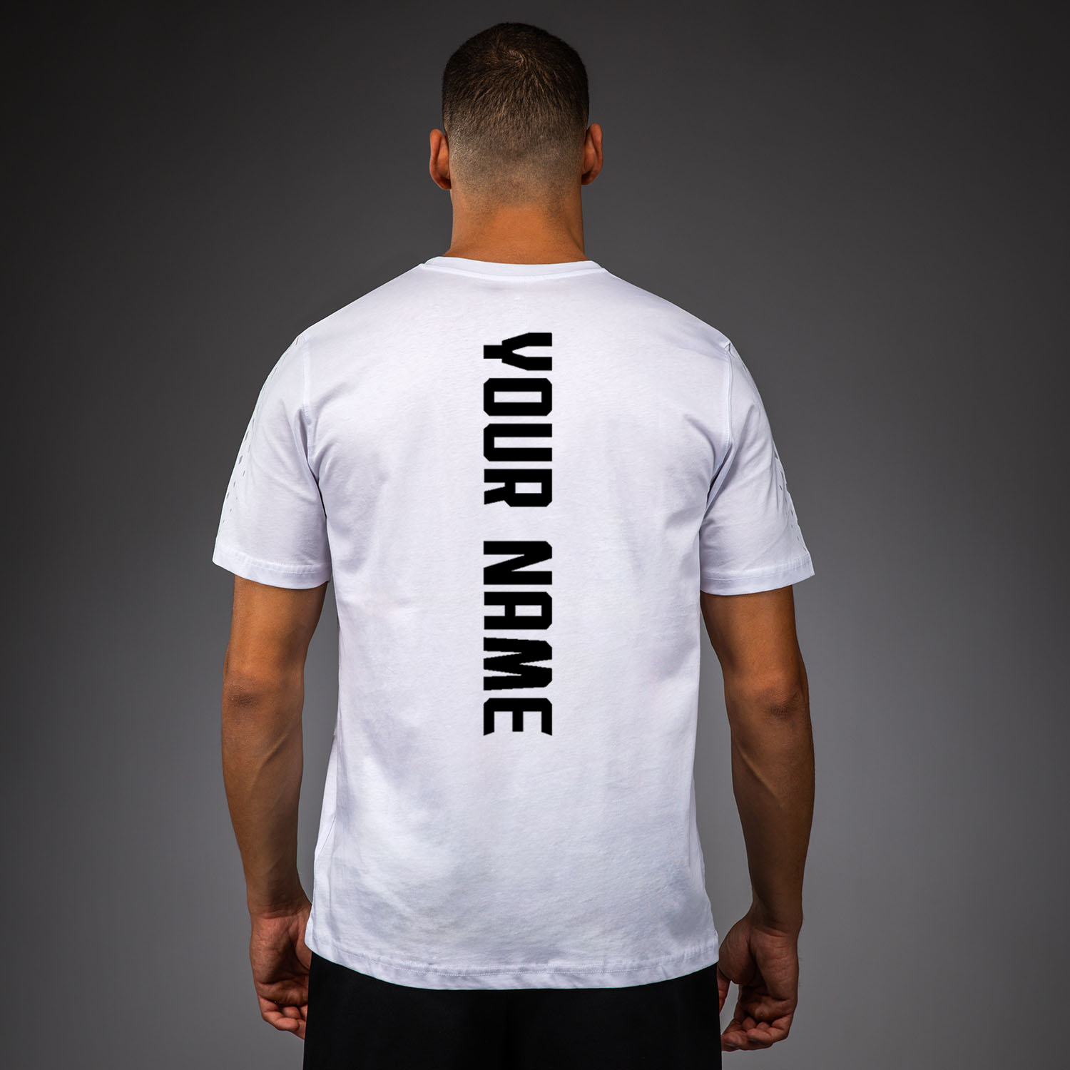 Men's UFC Zenith by Venum Replica White T-Shirt Personalized
