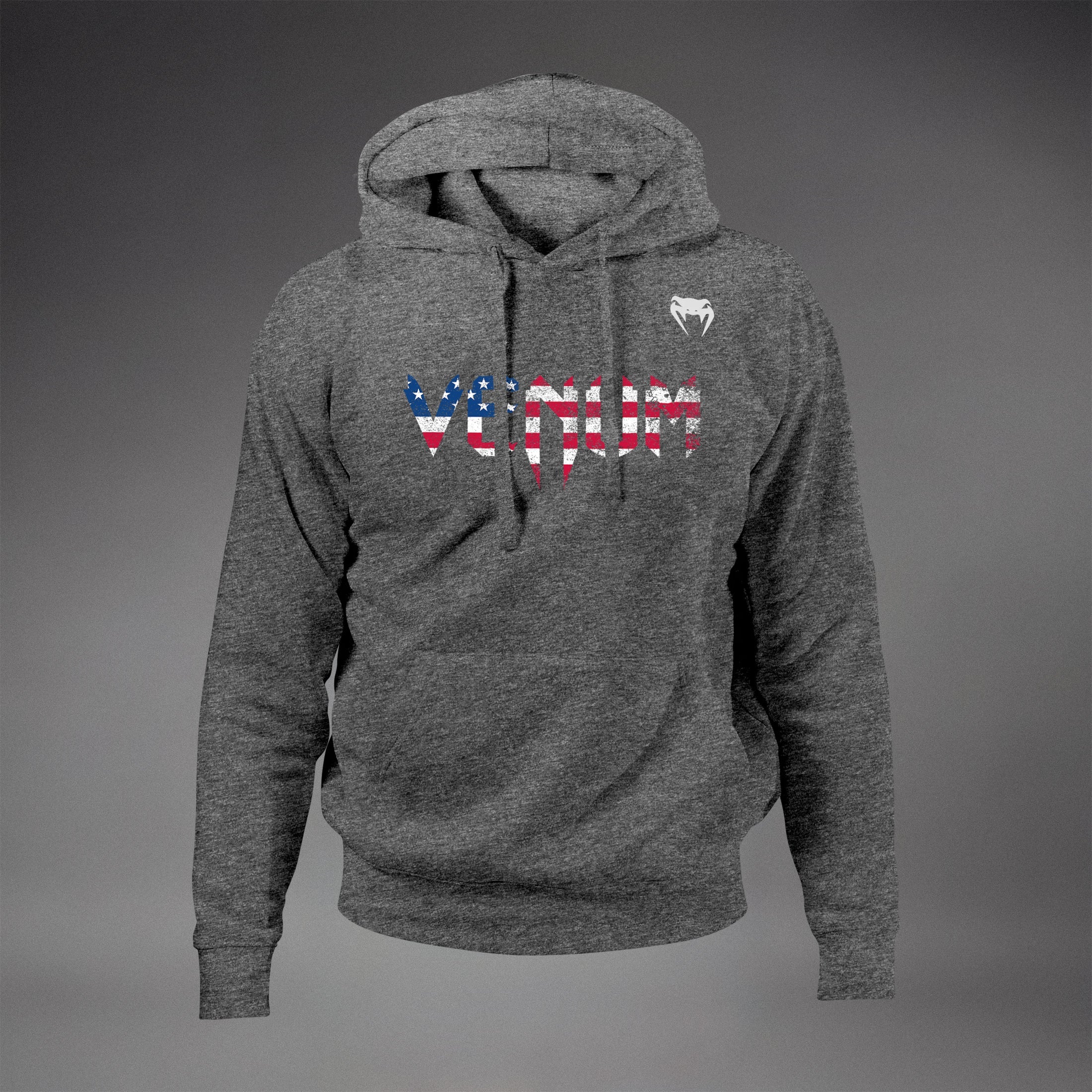 Venum Classic USA Hoodie - Heather Grey/White  product-type_Sweatshirts Venum