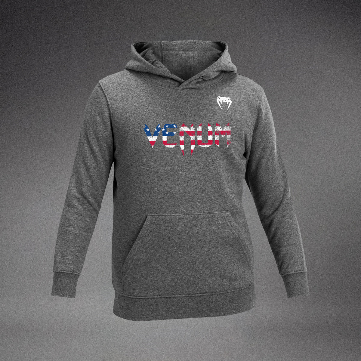Venum Classic USA Kids Hoodie - Heather Grey/White  product-type_Sweatshirts Venum
