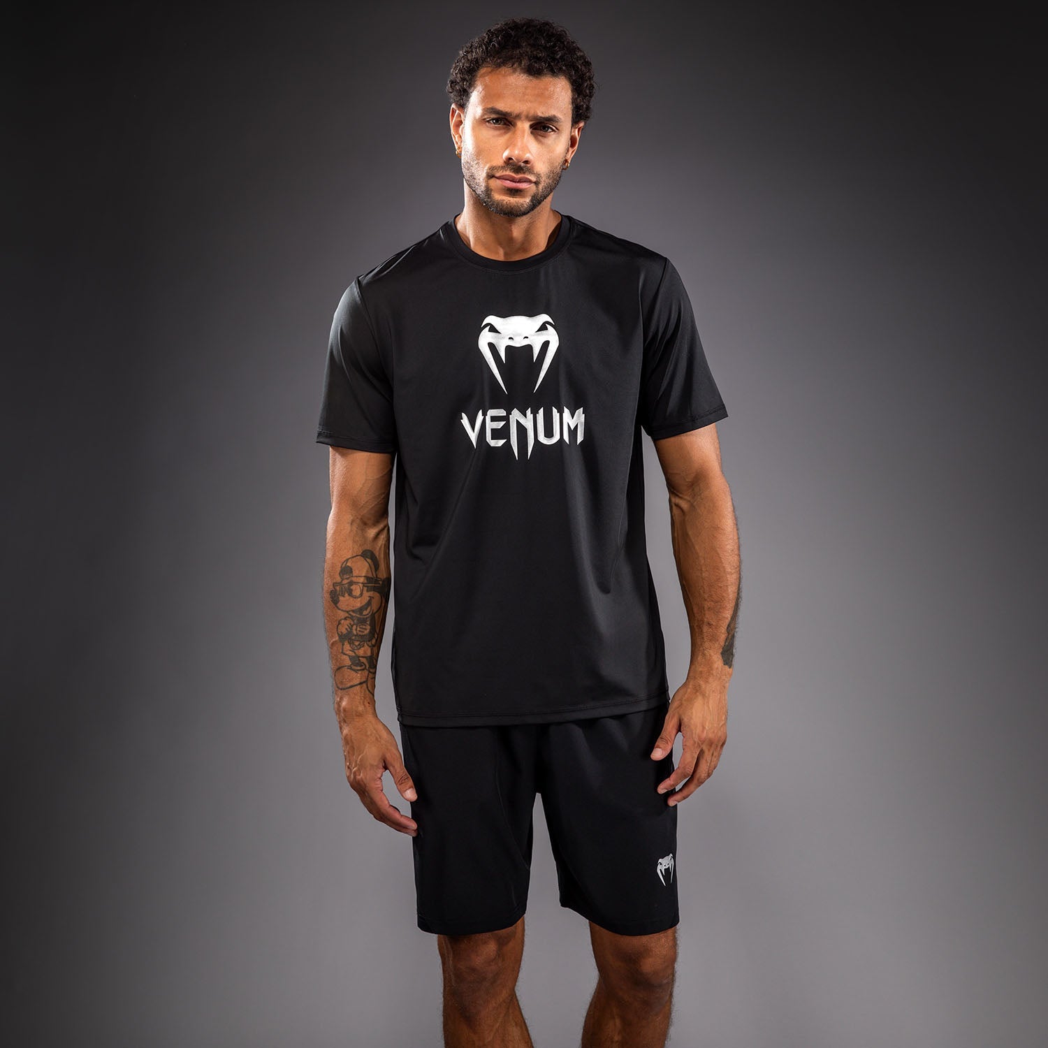 Venum Classic Dry Tech T-Shirt - Black/Silver  product-type_Dry Tech T-Shirts Venum