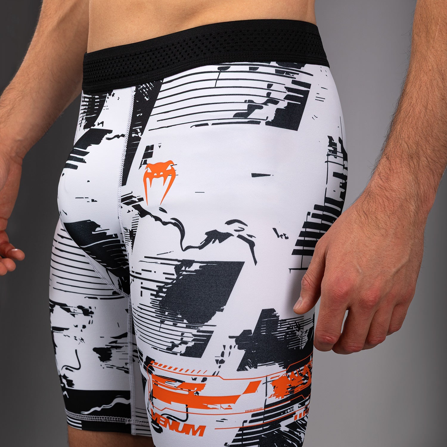 Men’s UFC Zenith by Venum White Authentic Fight Week Performance Vale Tudo Short  product-type_Compression shorts Venum