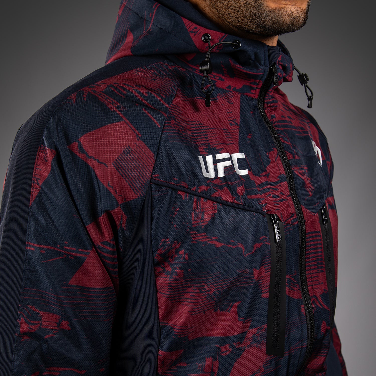 Men's UFC Zenith by Venum Burgundy Authentic Fight Week Zip Hoodie  product-type_Jackets Venum