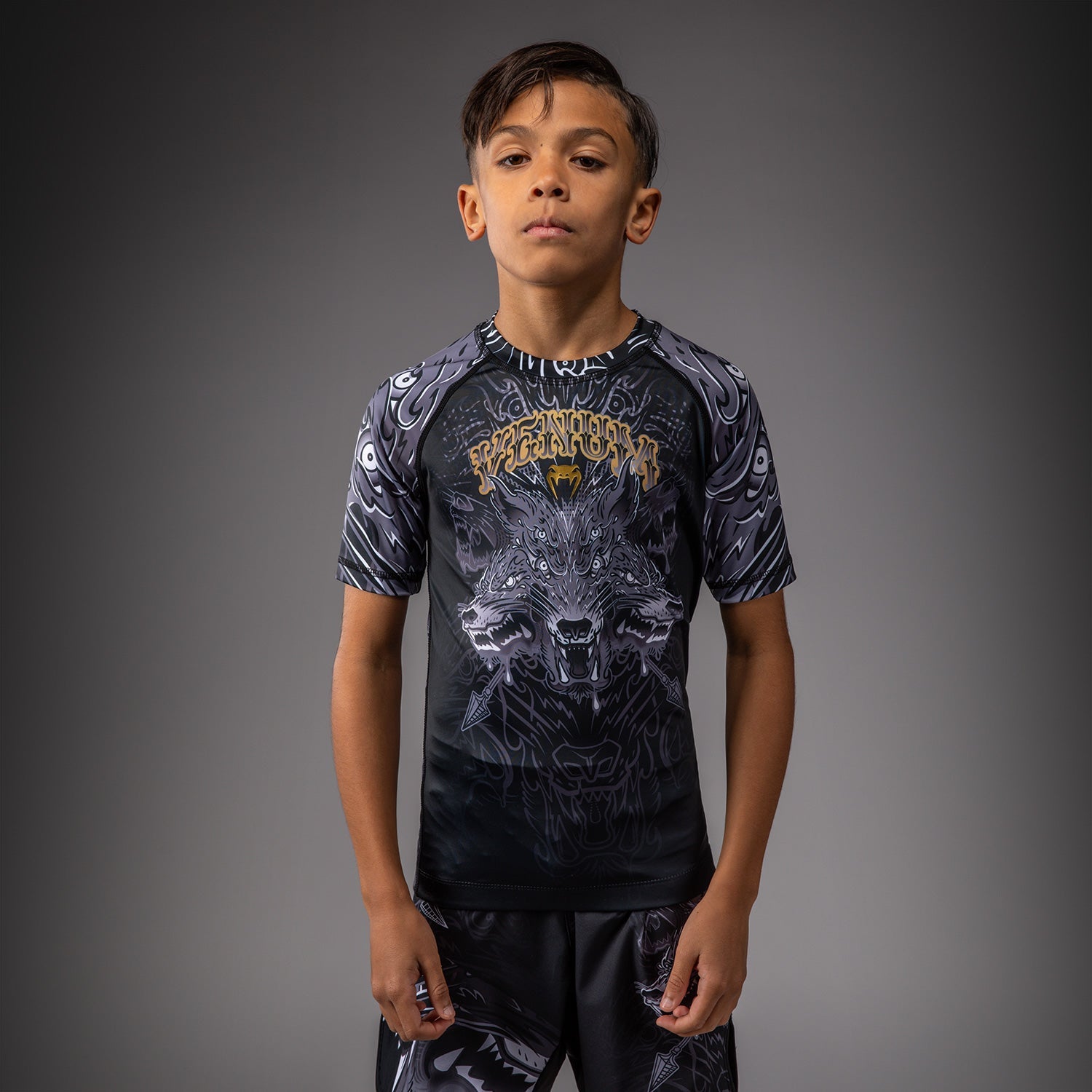 Venum Wolf Atak Kids Short Sleeve Rashguard