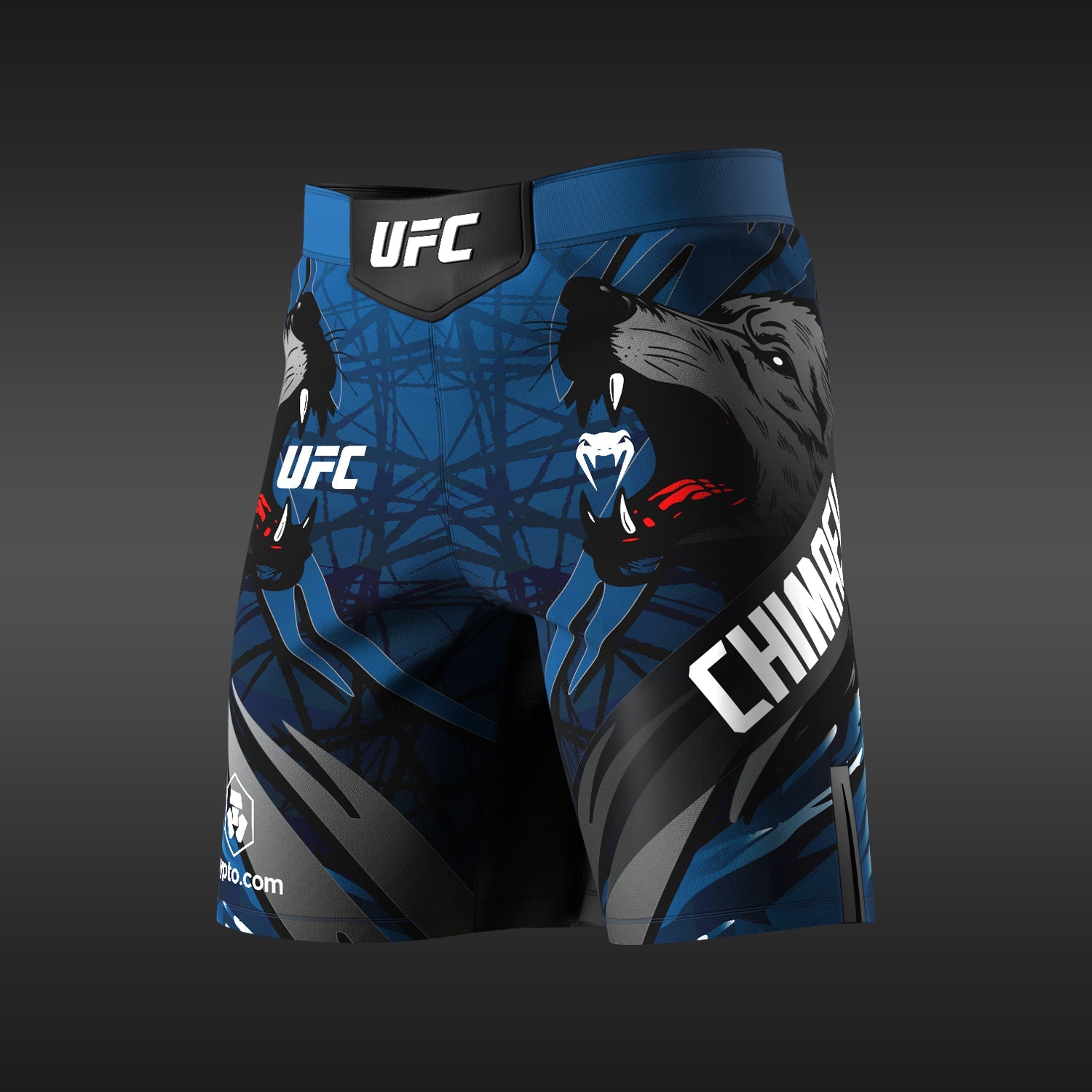 Men's Unrivaled by Venum Blue Khamzat Chimaev Long Fit Fight Short