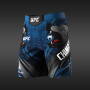 Men's Unrivaled by Venum Blue Khamzat Chimaev Long Fit Fight Short