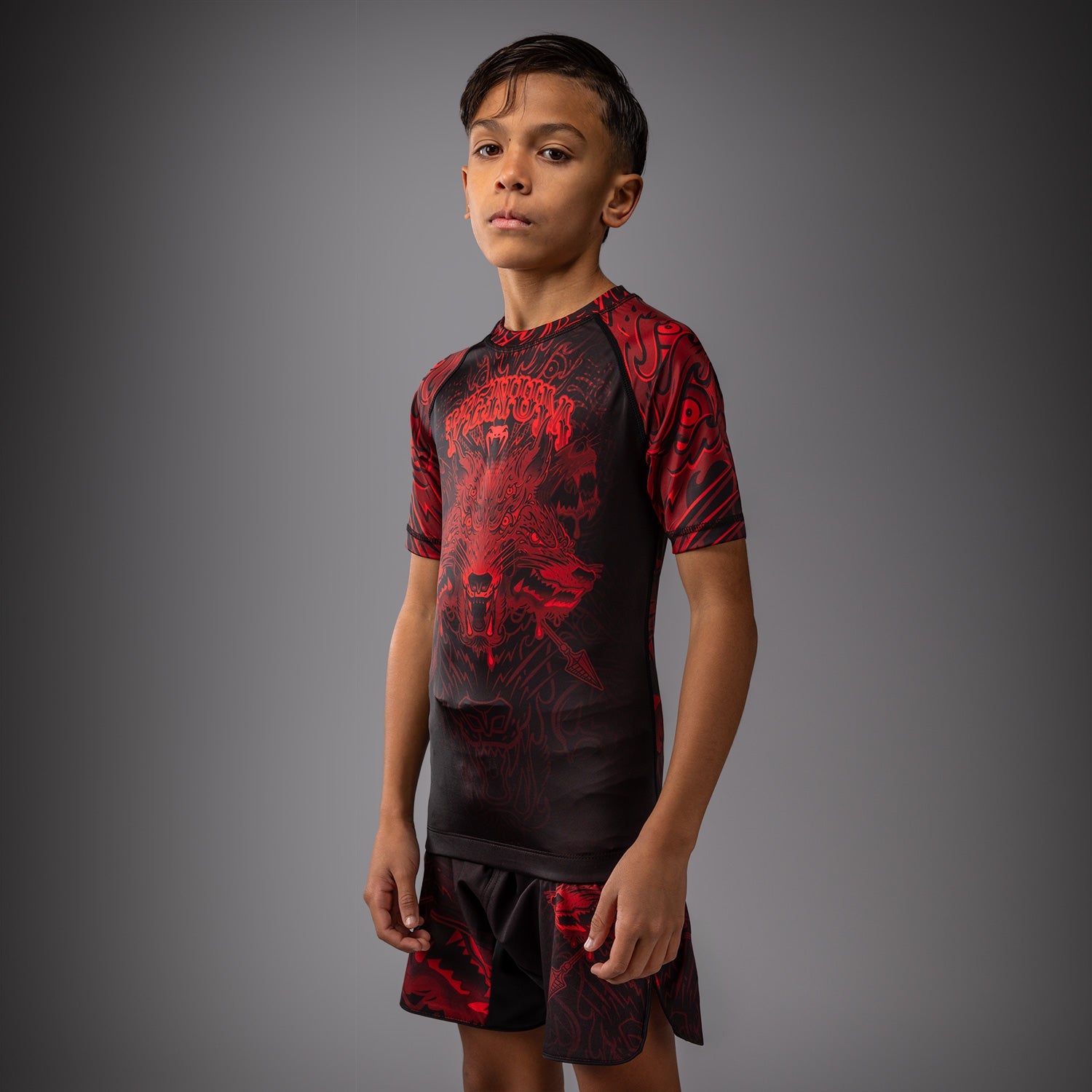 Venum Wolf Atak Kids Short Sleeve Rashguard