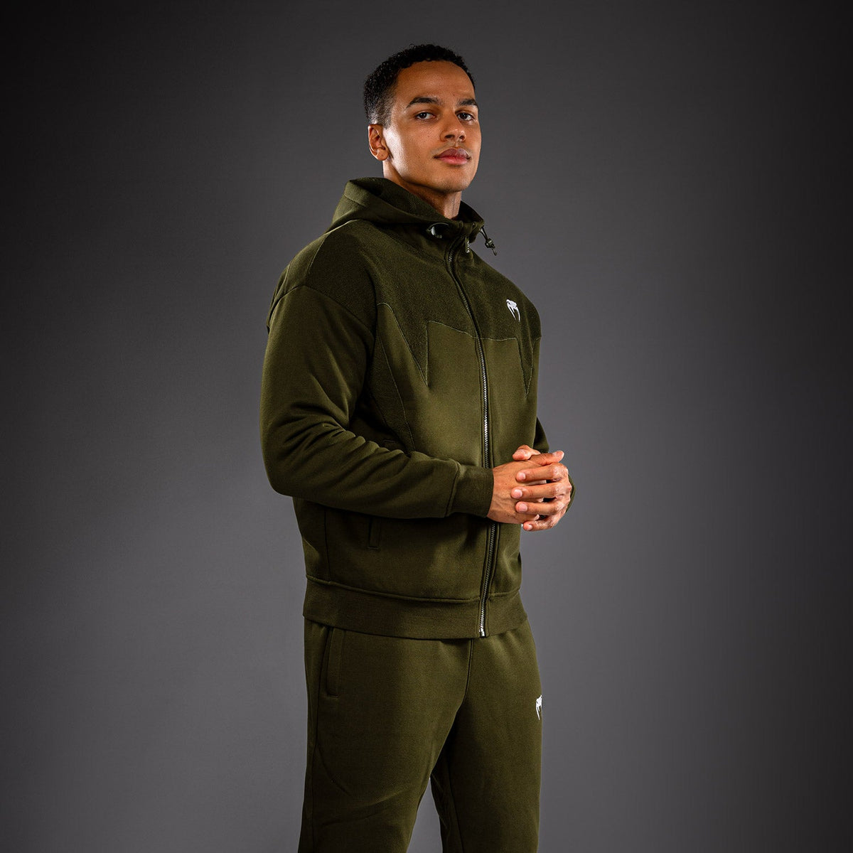 Venum Attack Fleece & Weave Track Jacket - Khaki  product-type_Sweatshirts Venum