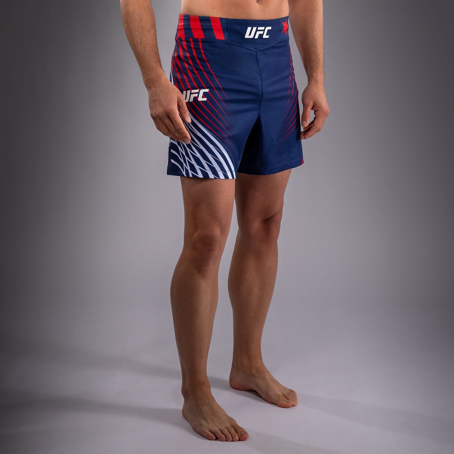 Men's UFC Freedom 250 by Venum Blue Authentic Fight Night Short Fit Fight Short - Fighter
