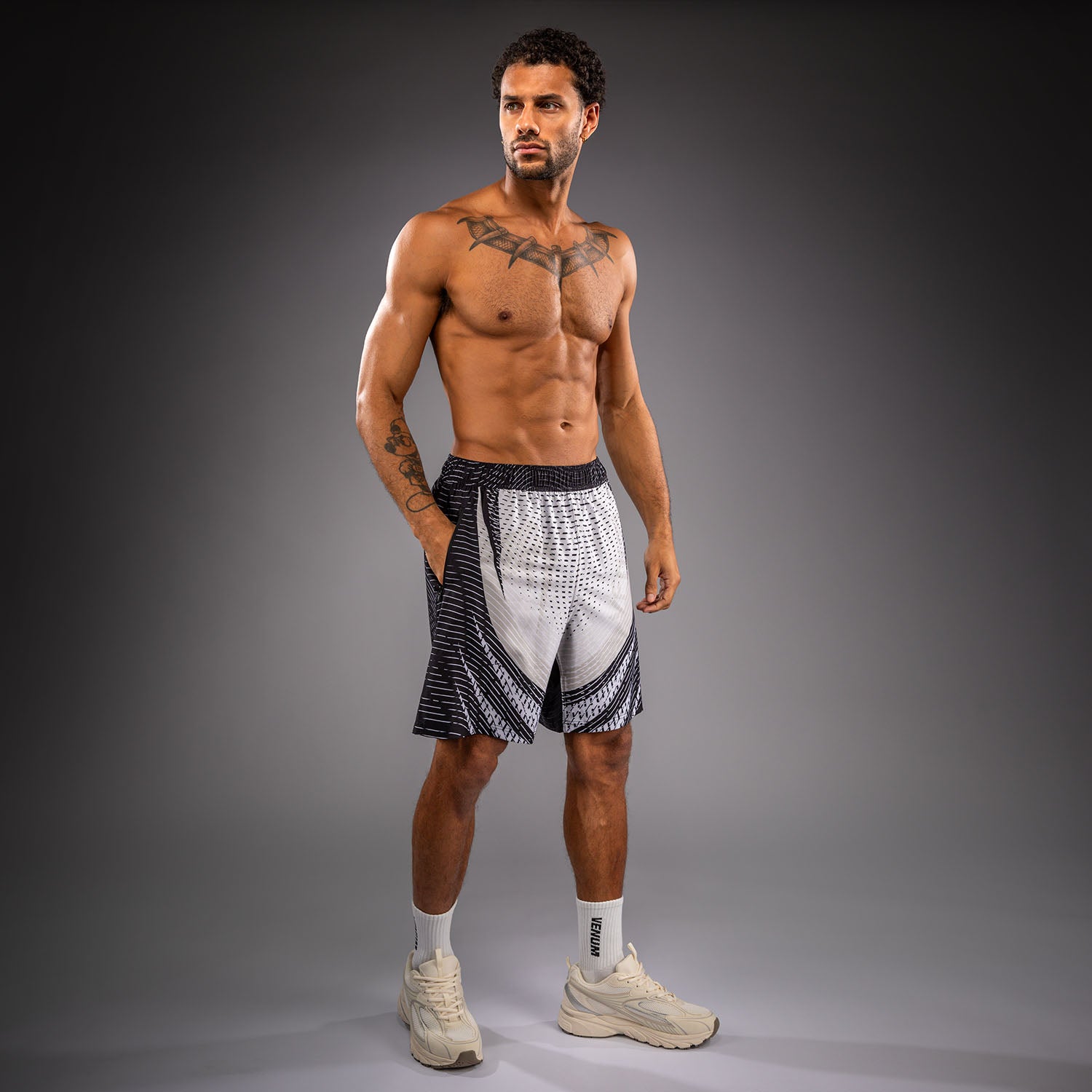 Venum Galactic 3.0 Training Shorts - Off-White/Black  product-type_Training shorts Venum