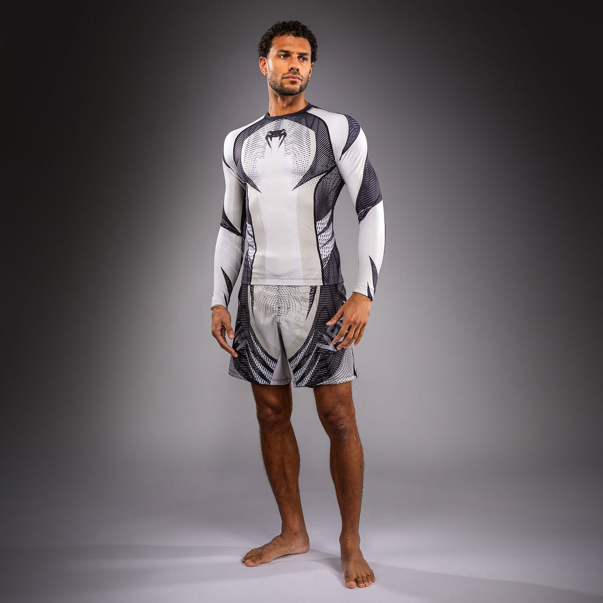 Venum Galactic 3.0 Long Sleeve Rashguard - Off-White/Black  product-type_Compression T-Shirts Venum
