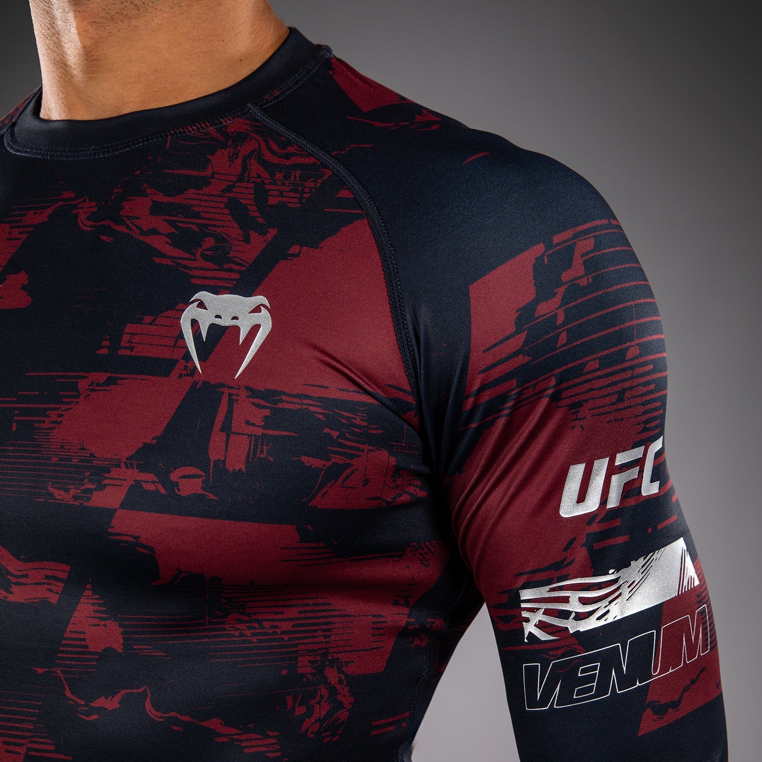 Men's UFC Zenith by Venum Burgundy Authentic Fight Week Performance Long Sleeve Rashguard  product-type_Compression T-Shirts Venum