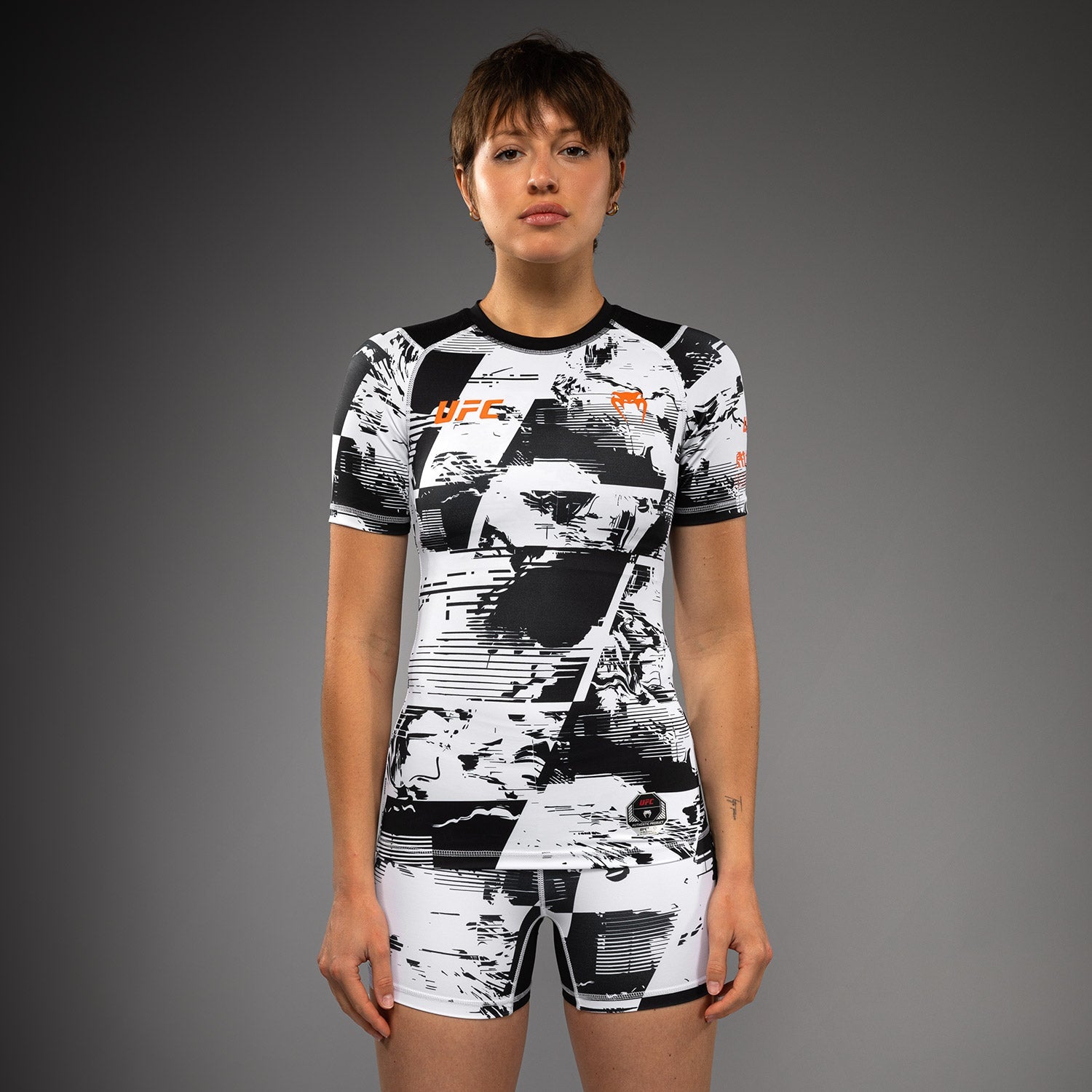Women’s UFC Zenith by Venum White Authentic Fight Week Performance Short Sleeve Rashguard  product-type_Compression T-Shirts Venum