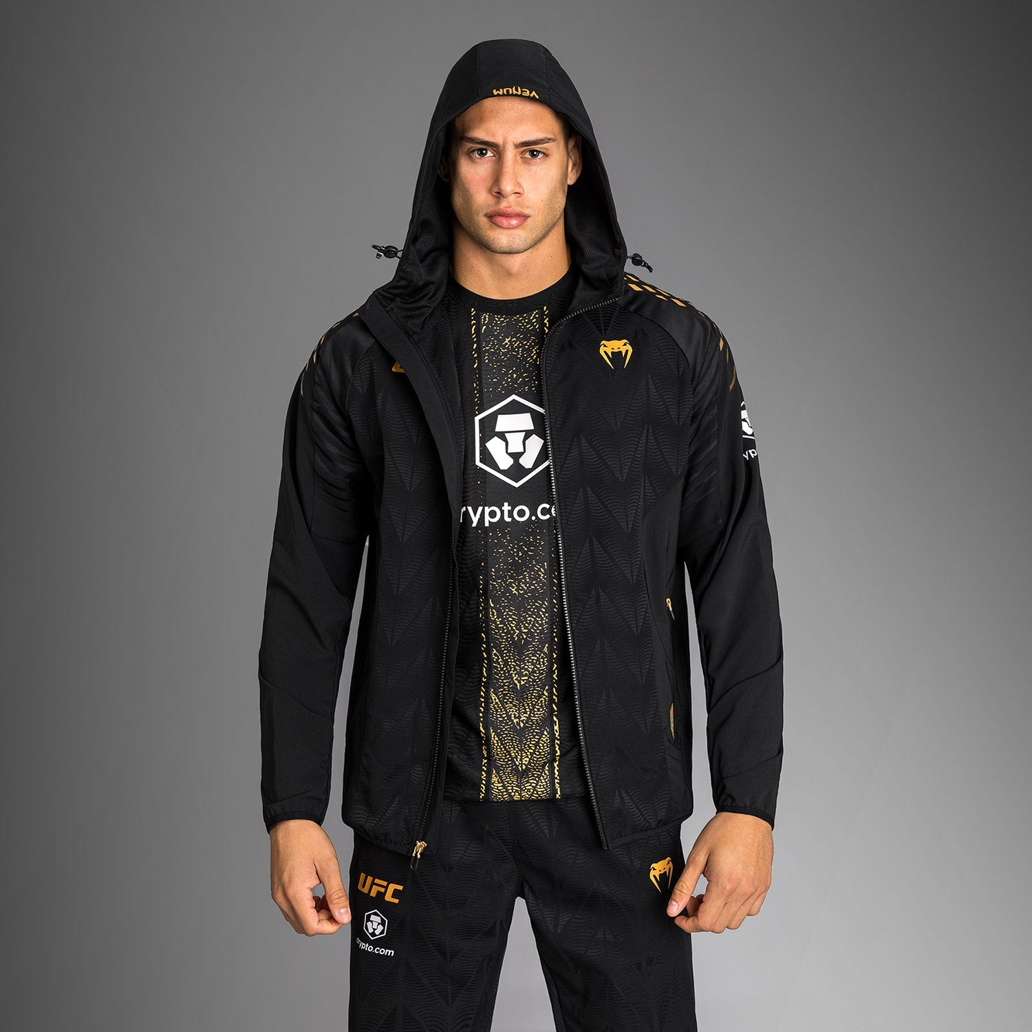 Men's UFC Zenith by Venum Champion Authentic Fight Night Walkout Hoodie Personalized