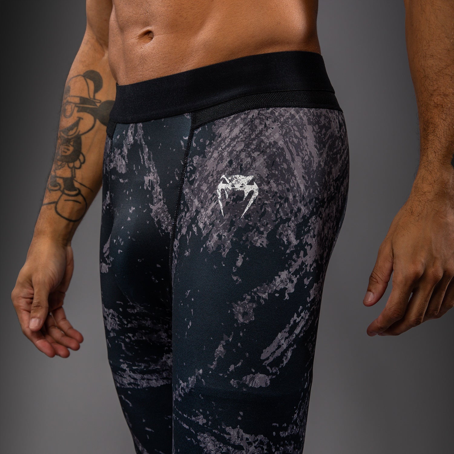 Venum Rage & Workout Compression Pants - Black/Grey  product-type_Compression Pants Venum