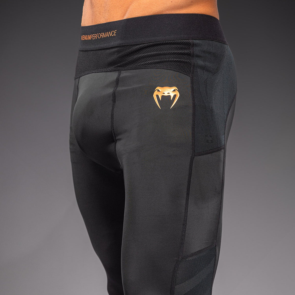 Venum G-Fit Revolution Spats - Black/Copper  product-type_Compression Pants Venum