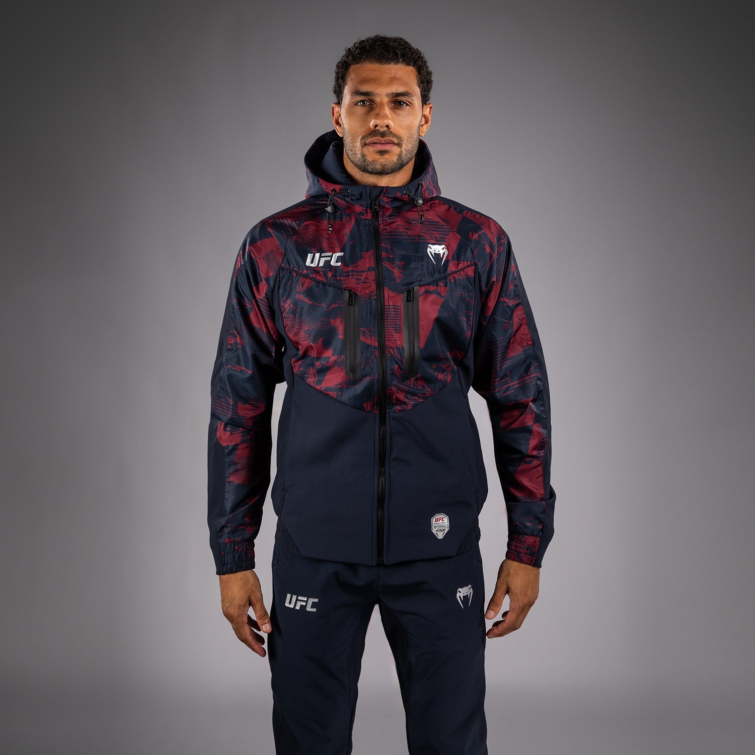 Men's UFC Zenith by Venum Burgundy Authentic Fight Week Zip Hoodie  product-type_Jackets Venum