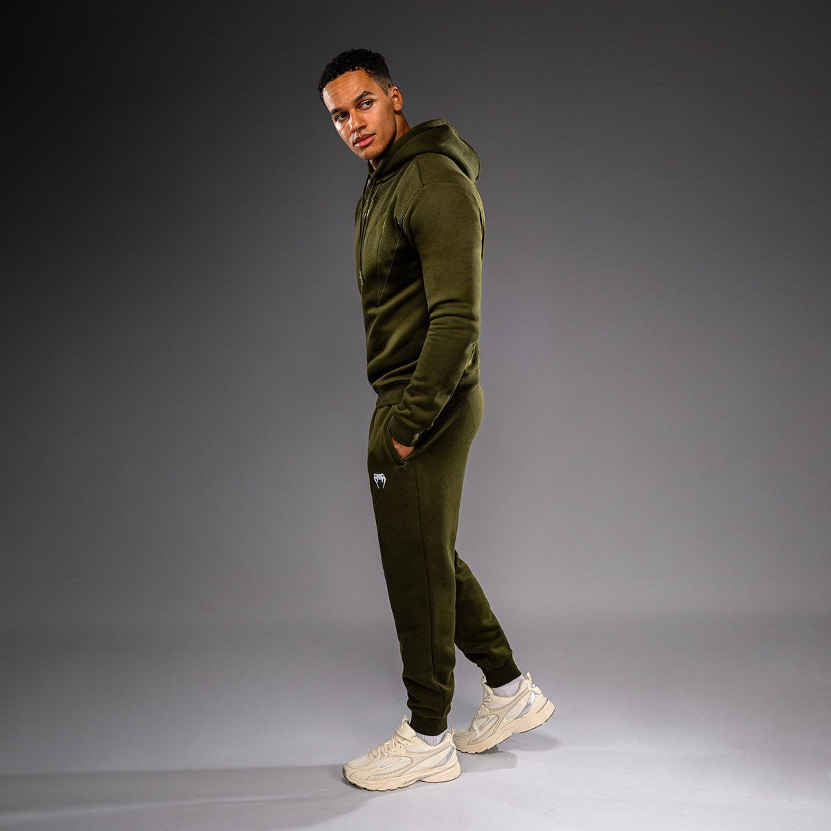 Venum Attack Fleece & Weave Hoodie - Khaki  product-type_Sweatshirts Venum