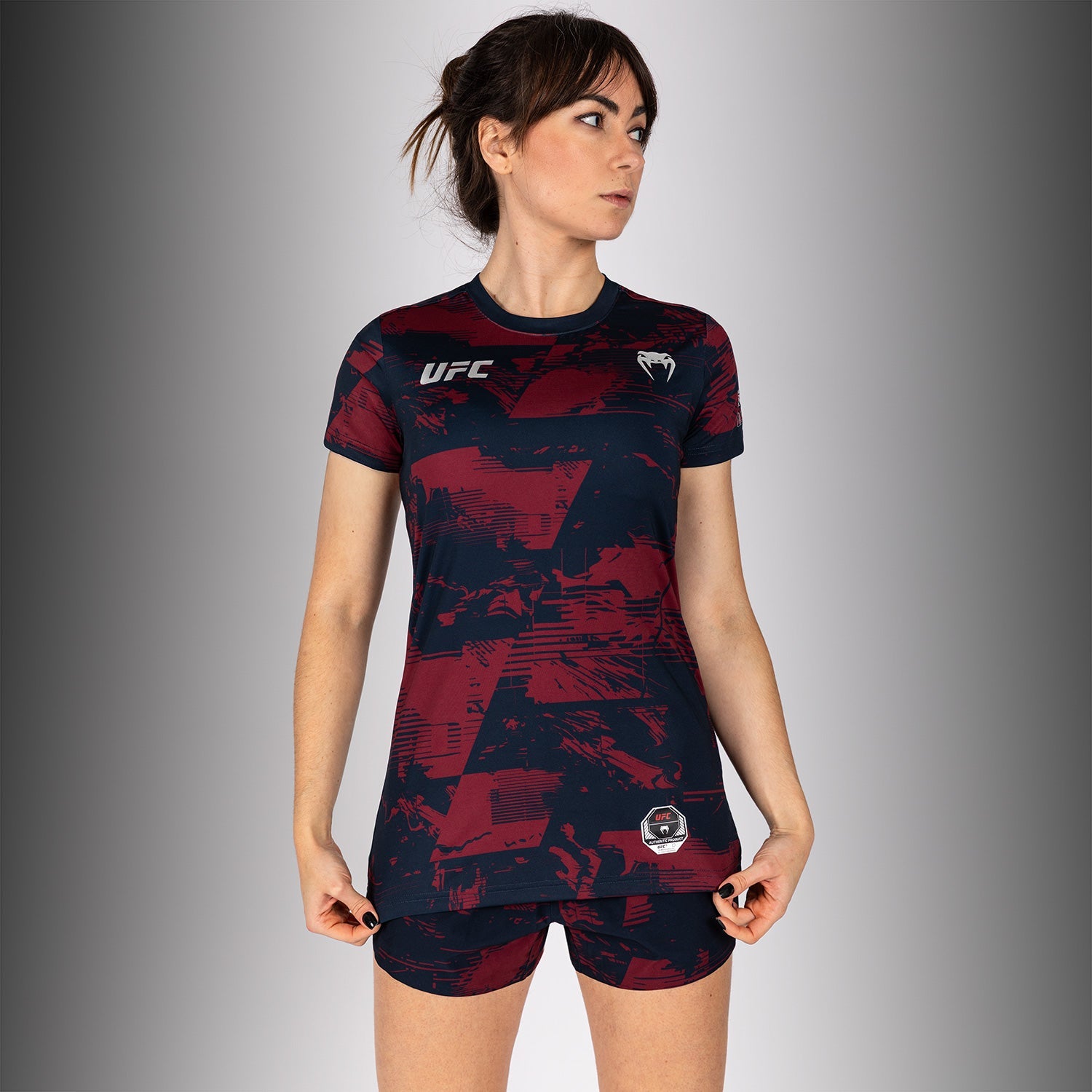 Women’s UFC Zenith by Venum Burgundy Authentic Fight Week Performance Short Sleeve T-Shirt  product-type_Dry Tech T-Shirts Venum