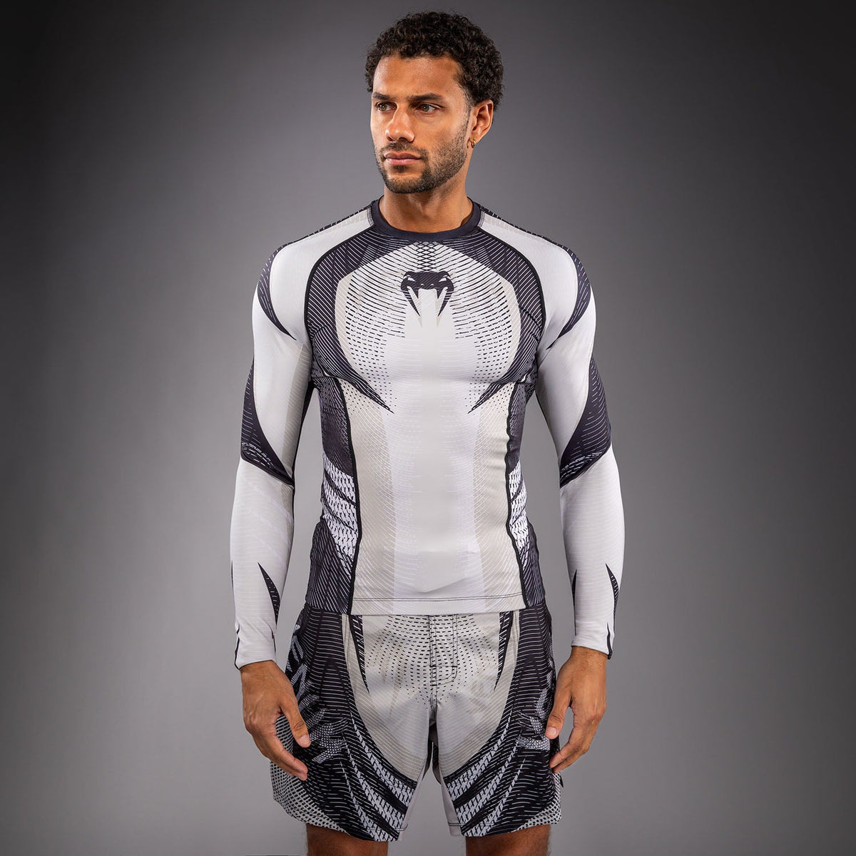 Venum Galactic 3.0 Long Sleeve Rashguard - Off-White/Black  product-type_Compression T-Shirts Venum