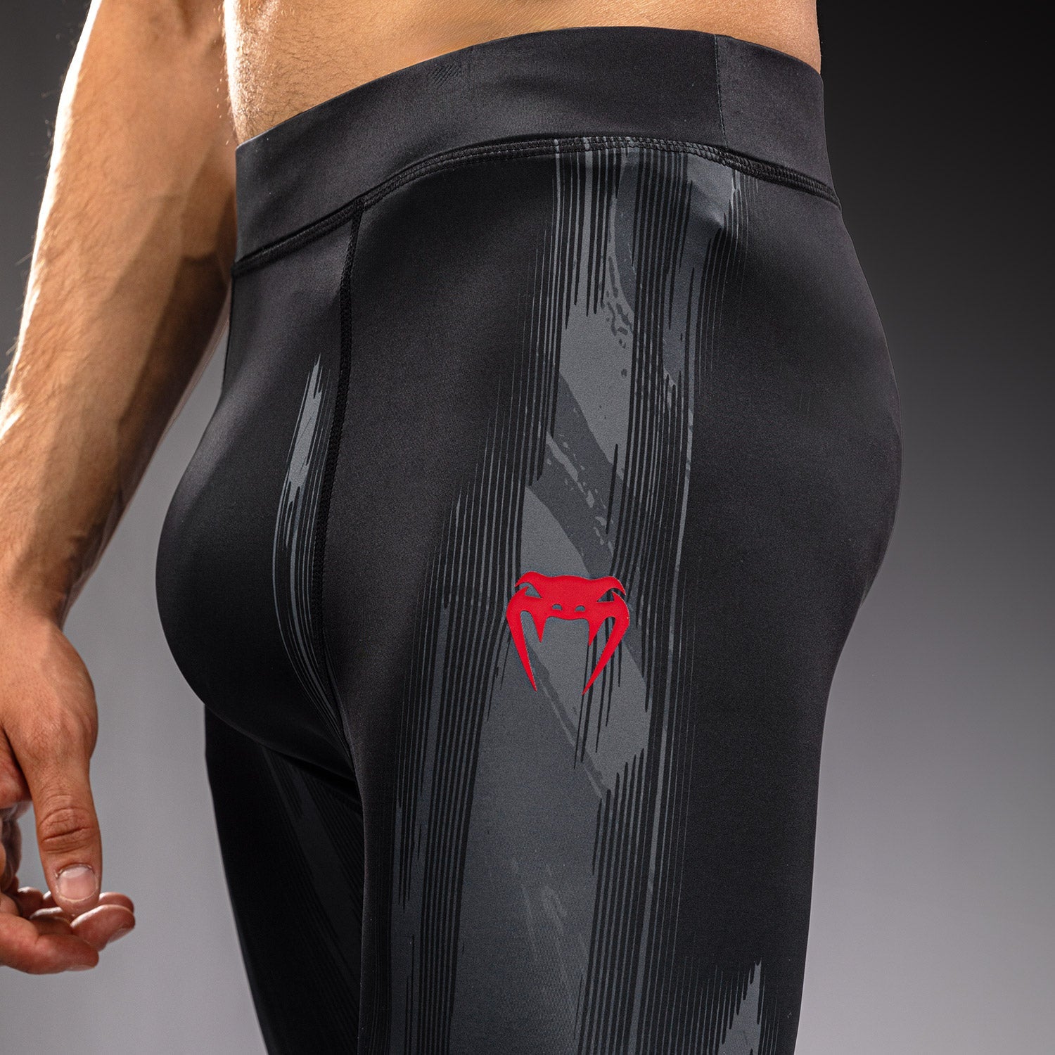 Venum Demon Spats - Black/Grey  product-type_Compression Pants Venum