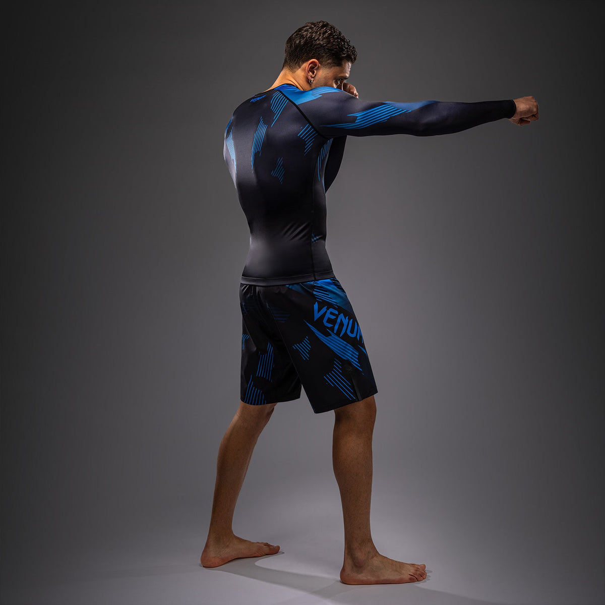 Venum No-Gi 6.0 Long Sleeve Rashguard - Black/Blue  product-type_Compression T-Shirts Venum