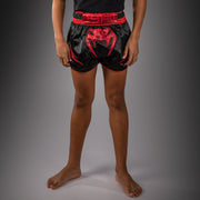 Venum Attack Kids Muay Thai Shorts - Black/Red  product-type_Muay Thai Shorts Venum