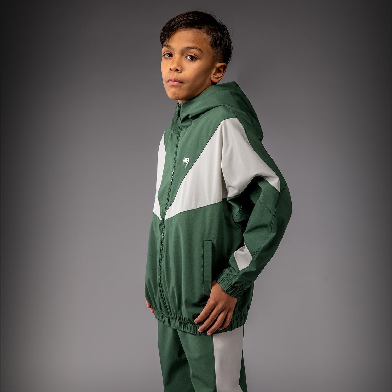 Venum Vectra Kids Track Jackets - Forest Green/ Off White  product-type_Jackets Venum