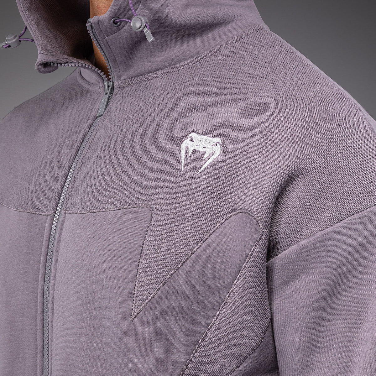 Venum Attack Fleece & Weave Track Jacket - Lavender Grey  product-type_Sweatshirts Venum